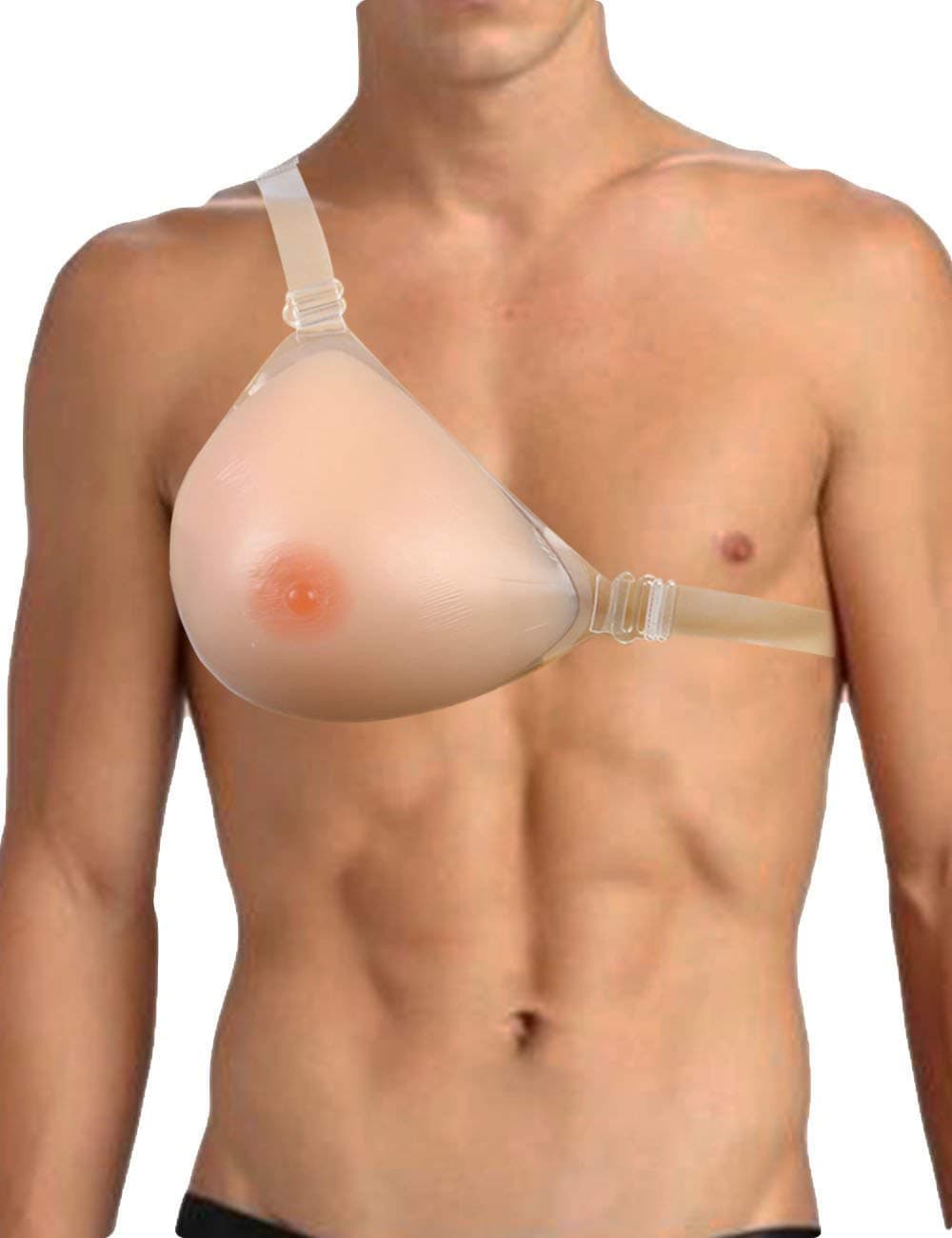 MZQ Right/Left Side Silicone Breast Forms Prosthesis with Adjustable Strap for Mastectomy Patient