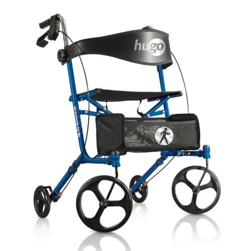 Hugo Mobility Sidekick Side-Folding Rollator Walker with Seat, Blueberry by Hugo Mobility