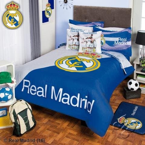 Real Madrid Comforter and Curtains Set (Twin)
