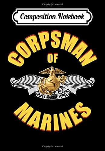 Composition Notebook: U.S. Navy Corpsman 8404 FMF Veteran Eagle Globe Anchor, Journal 6 x 9, 100 Page Blank Lined Paperback Journal/Notebook