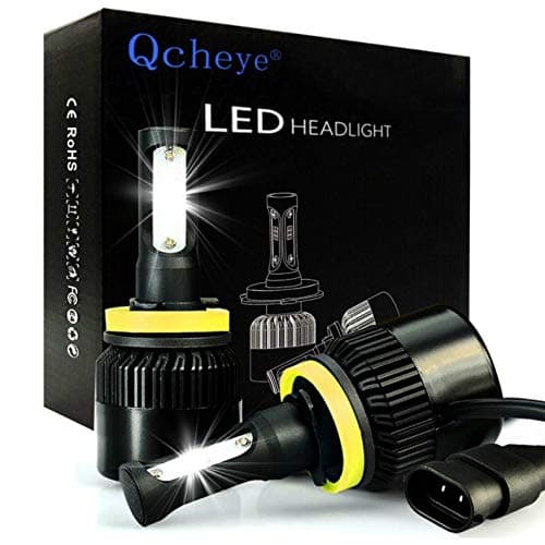 LED Headlight Bulbs All-in-One Conversion Kit - H11 (H8, H9) 2Pcs 8000Lm 6000K Cool White with Super Bright