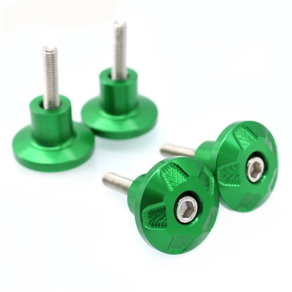 Green Front Fender Frame Slider Screw Bolt Fork Protector for Kawasaki H2SX 2018 H2 2016-2018 Z900RS 2018 Z900 2017-2018 Z250 / Z250SL 2013-2017 Z300 2013-2017 Ninja 250/300 2013-2017