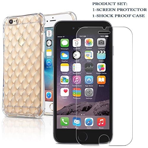 iPhone 6/6S Screen Protector,MACACI,Tempered Glass Screen Protector with Shockproof Case for iPhone 6 and iPhone 6s (Case + 1X Screen Protector) 4.7