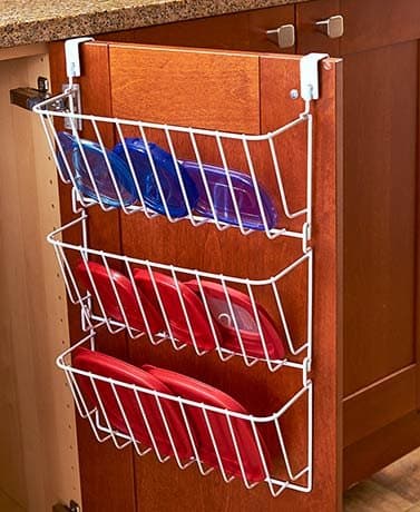 Cabinet Lid Organizer Metal (WHITE)