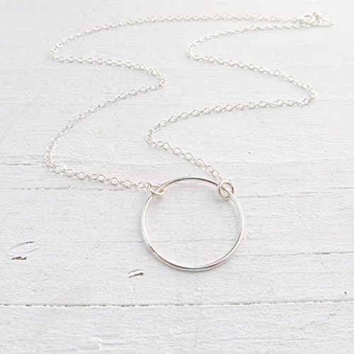 Sterling Silver Eternity Circle Necklace