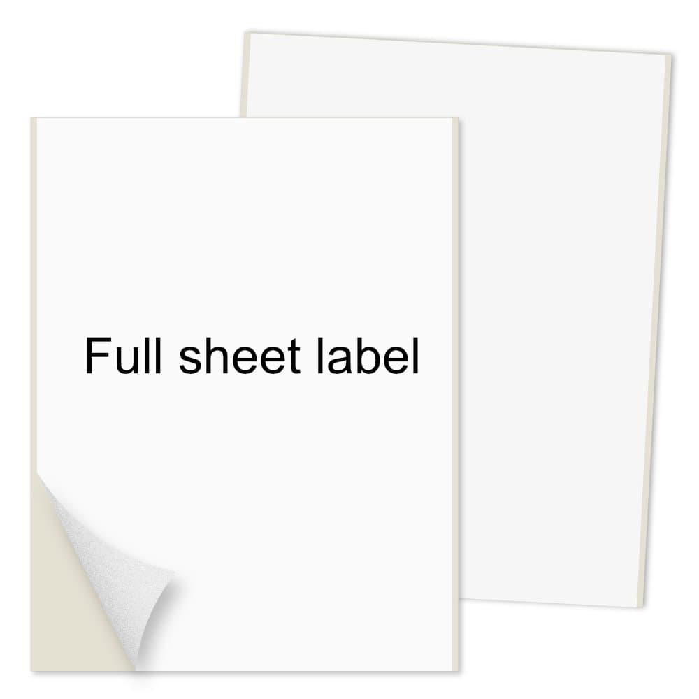 Shipping Labels Full Sheet with Self Adhesive, Square Corner, for Laser & Inkjet Printers, 8.5" x 11" White, (250 Labels)