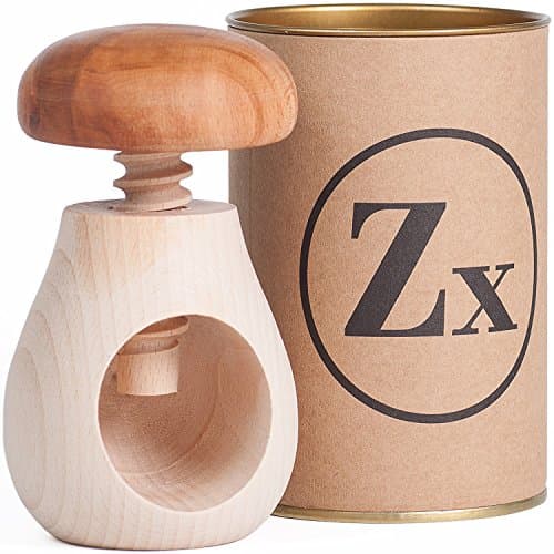 Walnut cracker - Nutcracker tool - Wooden Nutcracker tools organic wooden mushroom with Gift box - Kitchen Gadget - Safety Eco friendly Press Mechanism