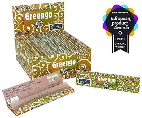 50 Packs GreenGo Unbleached Slim