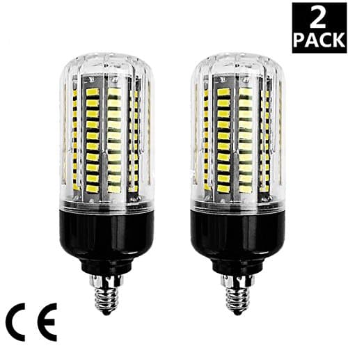 WestDeer 2-Pack 15W E12 115 LED 5736 SMD LED Corn Bulb,Replacement Incandescent Bulbs,Cool White light 5000K,1500 Lumens, Energy Saving Home Light Bulbs Lamp with Cover ( Non- Dimmable )