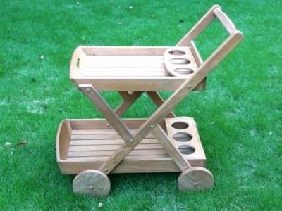 Trolley Teak Bar, Natural