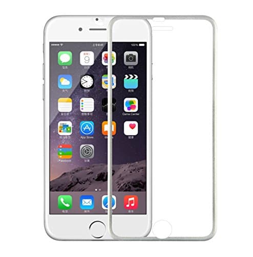 iPhone 7 Plus Screen Protector, Quirkio [Tempered Glass] iPhone 7 Plus Glass Screen Protector [3D Curve Fit &amp; Full Coverage] [3D Touch Compatible] iPhone 7 Plus Tempered Glass (2016) (Silver)