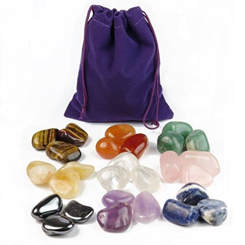 Pouch filled with tumblestones