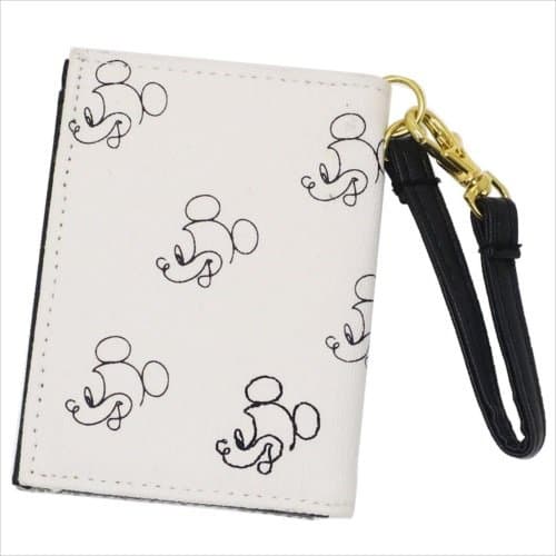 2 fold pass case/HOLIDAY pattern with Mickey Mouse hand strap
