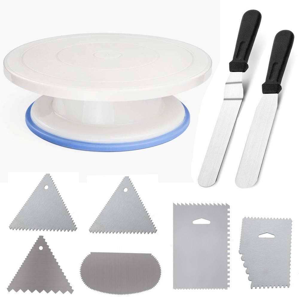 Cake Plate with Angle Palette Angle Pallets/Cake Knife/Offset Icing Spatula Cake Cake Knife Made of Stainless Steel for Baking and Fondant
