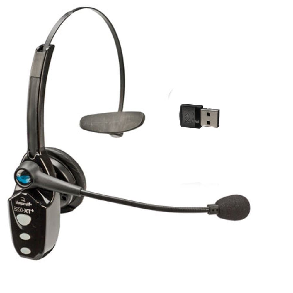 VXi BlueParrott B250-XT+ Bluetooth Headset USB Bundle | Includes USB Bluetooth Dongle, AC power supply, Car Charger | NFC enabled