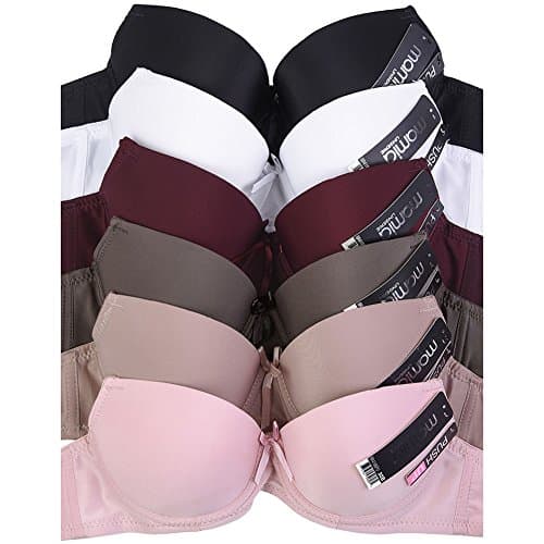 MaMia Sofra Women's Push Up Bras (Pack Of 6) Various Styles-38B-Romance