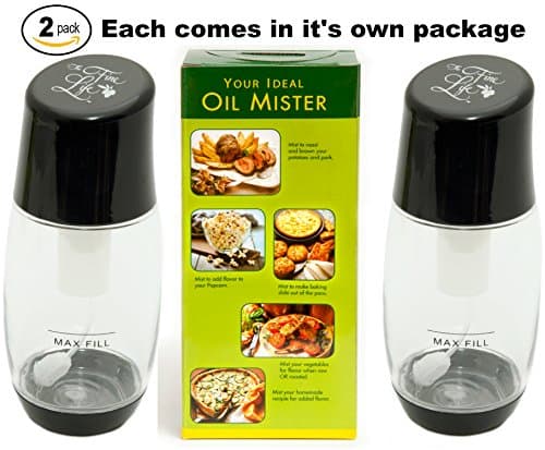 Ideal Kitchen Bundle Olive Oil Sprayer Mister - 2-Pack - Black