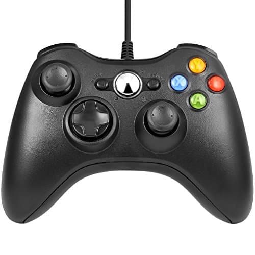 Xbox 360 Wired Controller,Yudeg Wired USB Game Controller Gamepad Joystick For Microsoft Xbox & Slim 360 PC Windows 7 (Black)