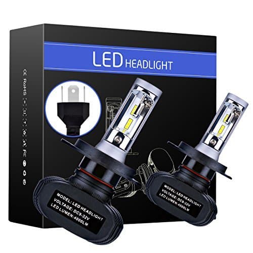 H4 LED Headlight Bulb 2PCS 8000LM 6500K LED Conversion Kits with 50W Cool White CSP Chips Hi/Lo Beam - 3 Year Warranty