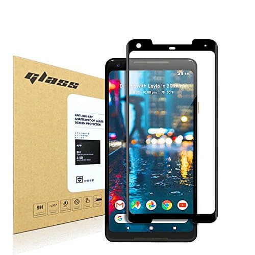 Google Pixel 2 XL Screen Protector [Full Coverage] ,Swimfot [3D Full Curved Edge] [Tempered Glass] Anti-Scratch, Bubble Free (Black)