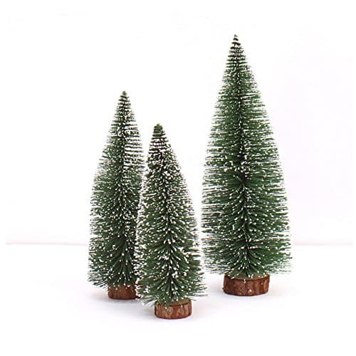 Desktop Miniature Pine Tree Tabletop Christmas Tree Small Pine Tree Decor Christmas Tree Toppers (Green, 25)