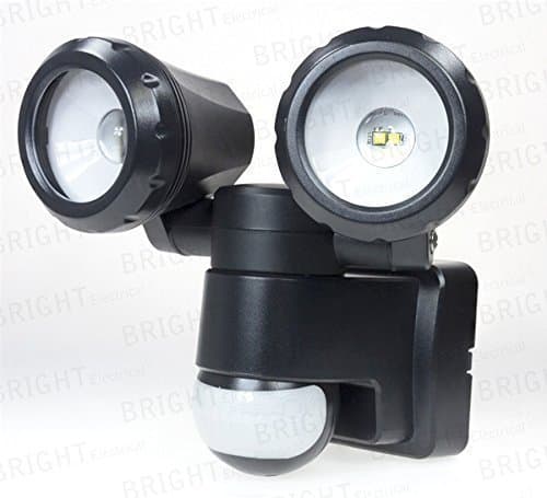 LED Double PIR Light Twin Flood Lights Adjustable Security Lights Motion Sensor