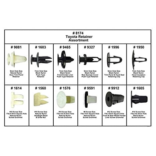 Auto Tools 146PCS Fastener Suit Universal Car Plastic Rivet Auto Vehicle Door Panels Fastener Bumper Clips Fender Retainer Bumper Rivet Grip for Toyota/Honda/Nissan/Mitsubishi for Cars Autombile Drive