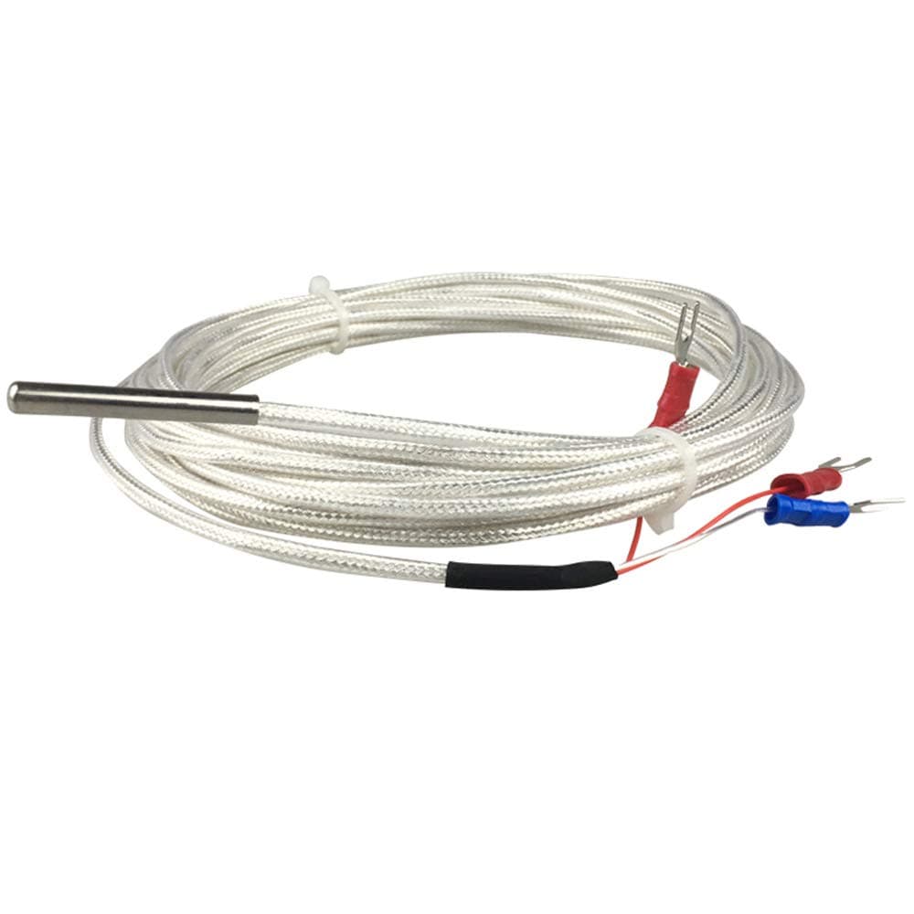 RTD Pt100 Temperature Sensor Probe high Temperature Resistant PTFE Wire Waterproof Corrosion Resistant Industrial Platinum Thermal Resistance for Traeger Grills (PTFE Wire Length:1m)