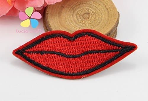 10pcs lip mouth Shape Patch Iron-on or Sew-on Applique (10pcs)