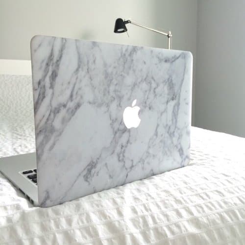 MacBook Case - Soft Touch - Hard Case - Top &amp; Bottom Coverage by King Cases (Macbook Pro 13", White Marble)