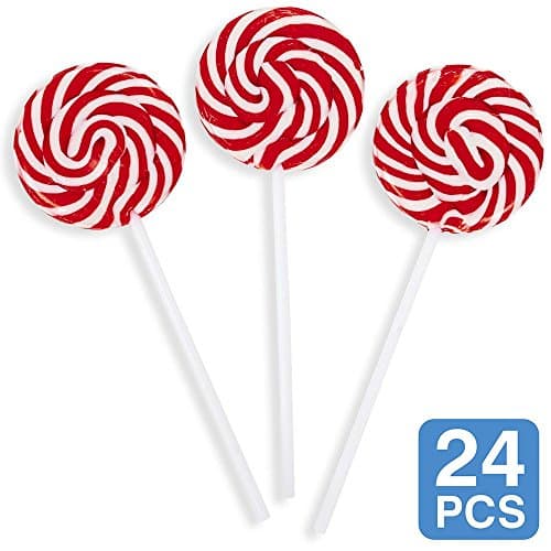 Red Swirl 2" Lollipops (24 Pack)