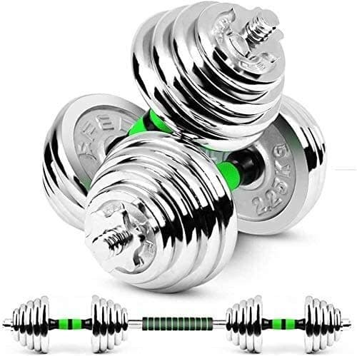 USRVR Dumbbell and Barbell Combination Set, Galvanized Iron Large Dumbbell Barbell Adjustable PU Coated Handle Power Weight Iron Fitness, Male and Female Fitness Room Training