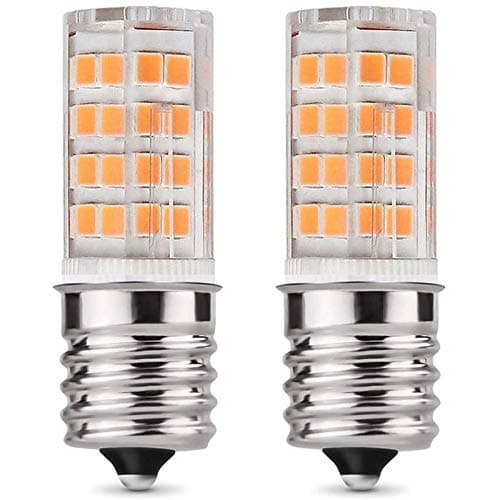 E17 LED Bulb Microwave Oven Light 4 Watt Warm White 3000K dimmable 52x2835SMD AC110-130V (Pack of 2)