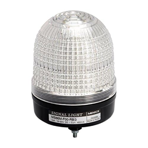 Menics Light, 86mm, LED, Stud Mount, Clear Lens, Steady &amp; Flashing &amp; Rotating, 12-24 V DC