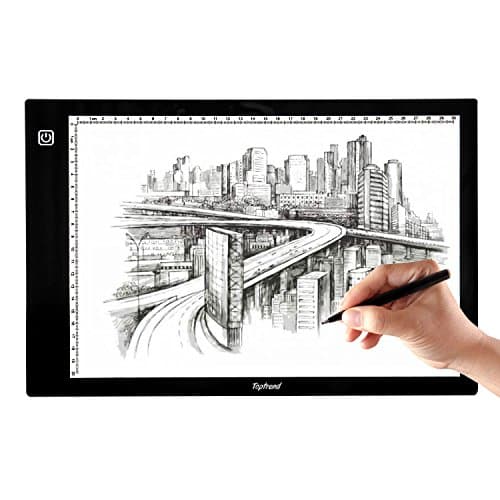 A4 Tracing light box Dimmable Brightness portable Ultra-thin 7mm LED Copy Board drawing Copy Tracers stencil board LED light box Tattoo table for Artists Drawing Animation Architecture USB Style