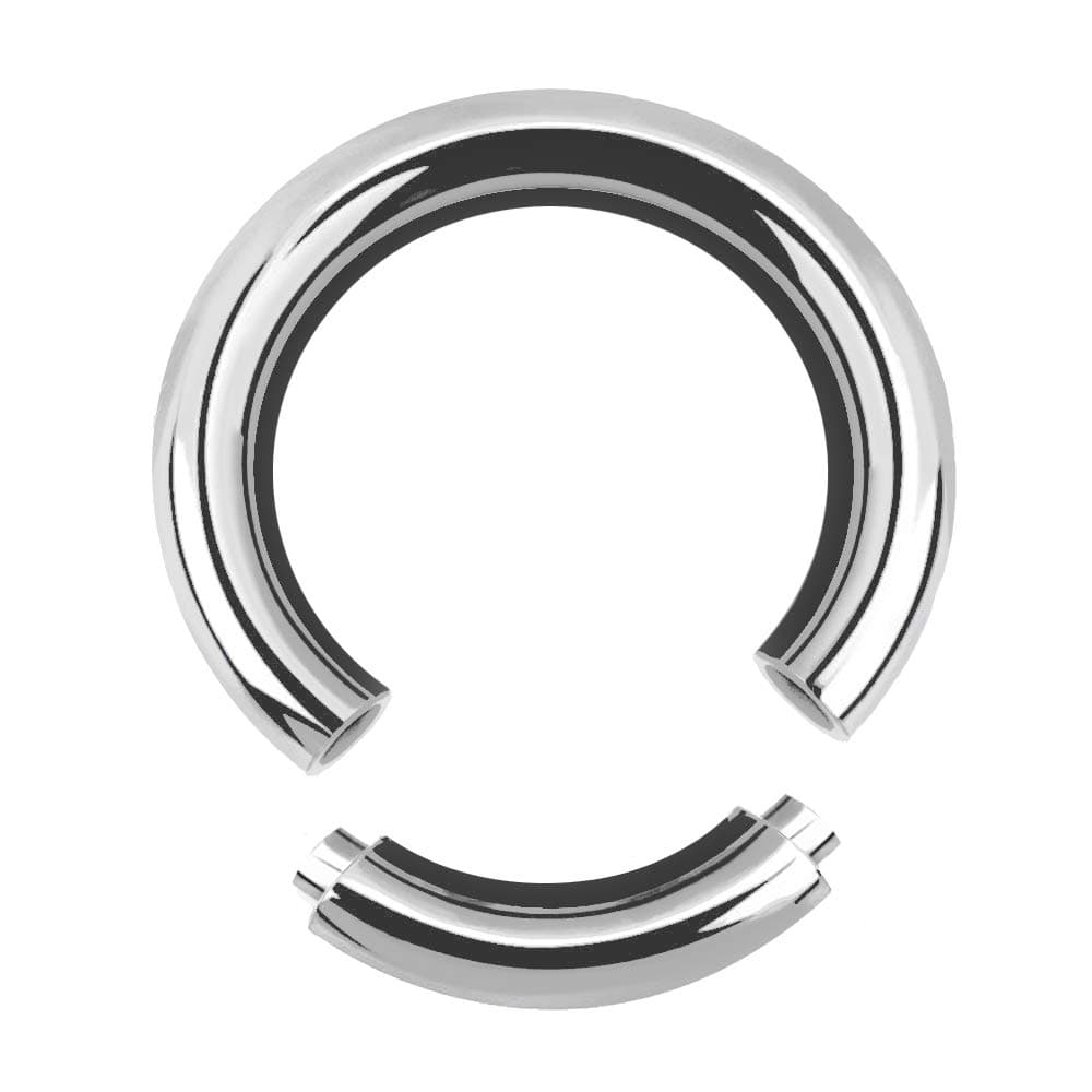 Treuheld Premium Large Size Segment Ring 33 Sizes: 2, 2.5, 3, 4, 5, 6.5 mm Segment Removable – Surgical Steel Piercing Ring In Silver (Stainless Steel)