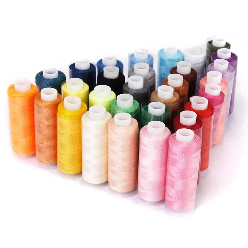 NALEDI 30 Color Sewing Machine Thread Polyester Spool 250 Yards Per Roll DIY Masks, Plush Toys, Handmade Gifts
