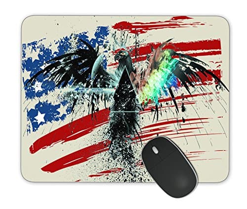 Kieona Smith Eagle Flag Mouse Pad Design Personalized Unique Surface Natural Rubber Anti Slide Mouse Pad