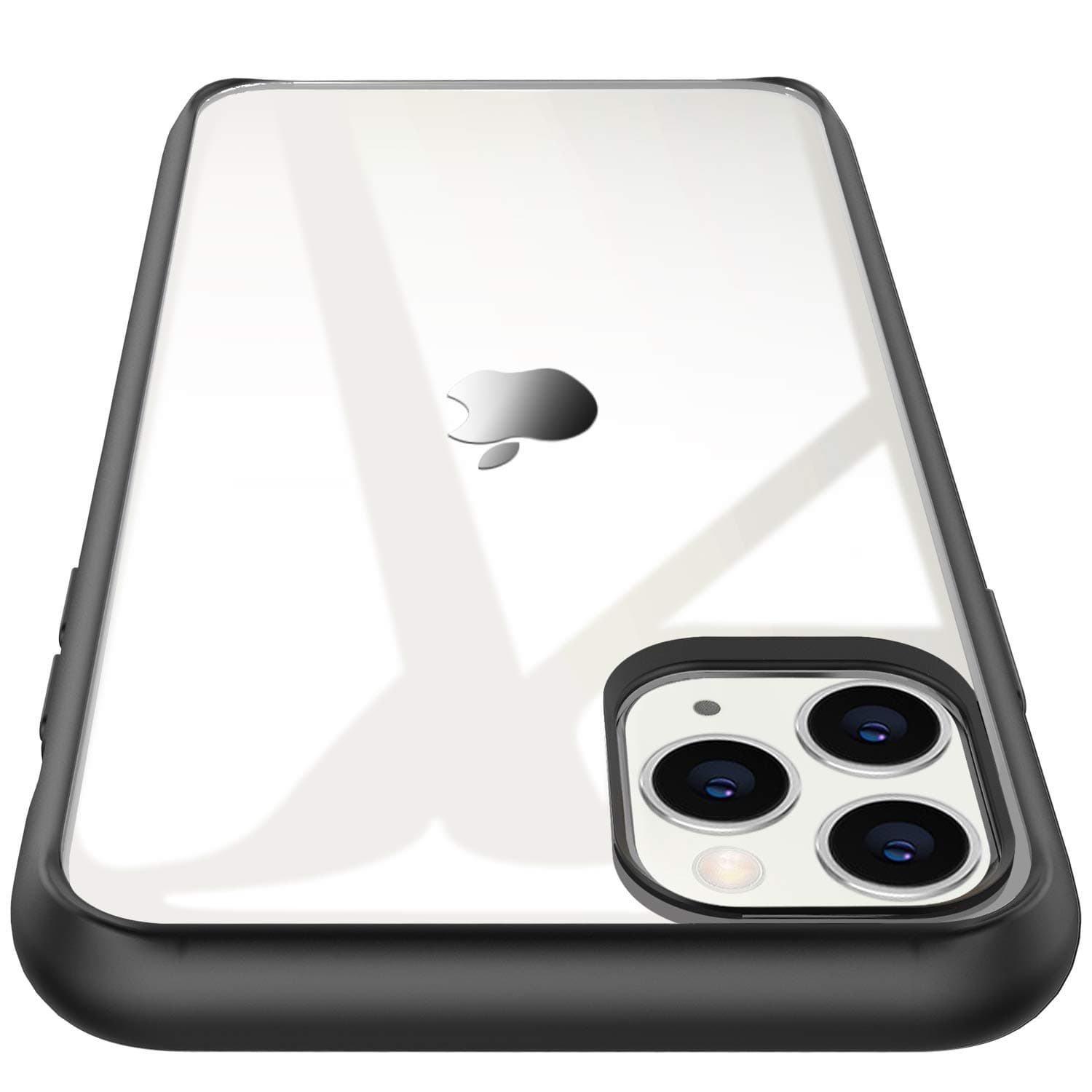 RORSOU iPhone 11 Pro Max case, Protective Clear Case with Air Cushion Technology Soft TPU Bumper and Transparent PC Back Case for Apple iPhone 11 Pro Max (6.5'') - Clear and Black