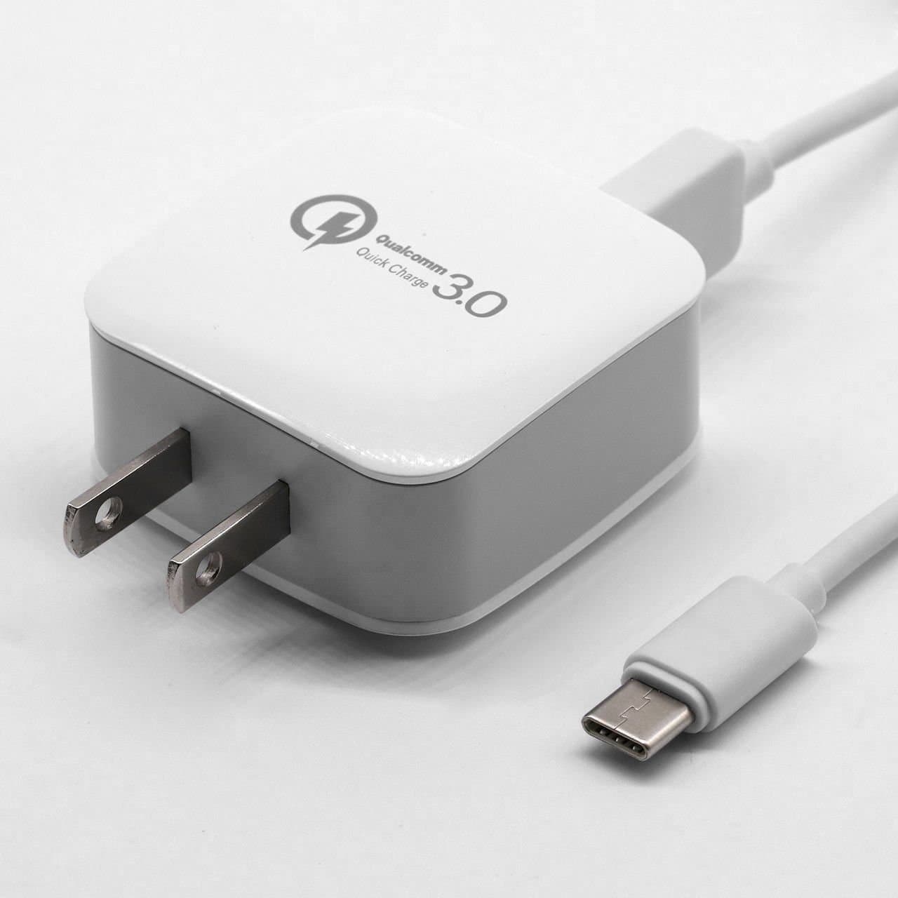 Quick Charge 3.0 USB Type C Charger - Portable Fast Charging USB Wall Charger with USB C Cable for LG G5,G6,V20,Samsung Galaxy S8,S8 Plus, Note 8, HTC 10, Nokia 8 and More (White)