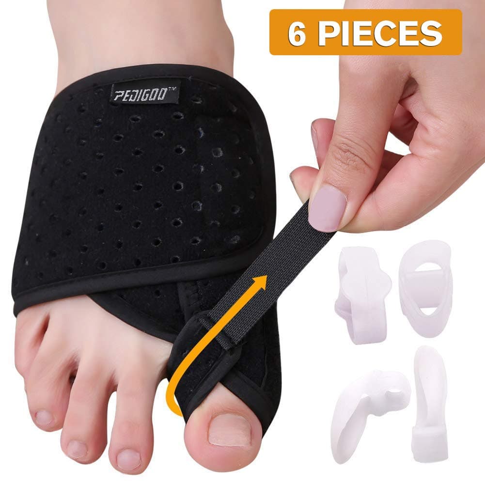 Bunion Corrector Bunion Relief Kit (Bunion Splints, Gel Toe Protect Separator Sleeves, Toe Separators) for Hallux Valgus-Day/Night Time Support for Men Women (M-L (Size 7-11))