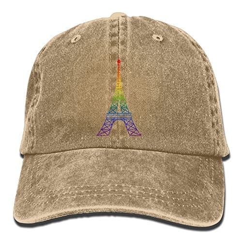 GQOP Rainbow Eiffel Tower Adjustable Baseball Cap Trucker Hats for Men and Women