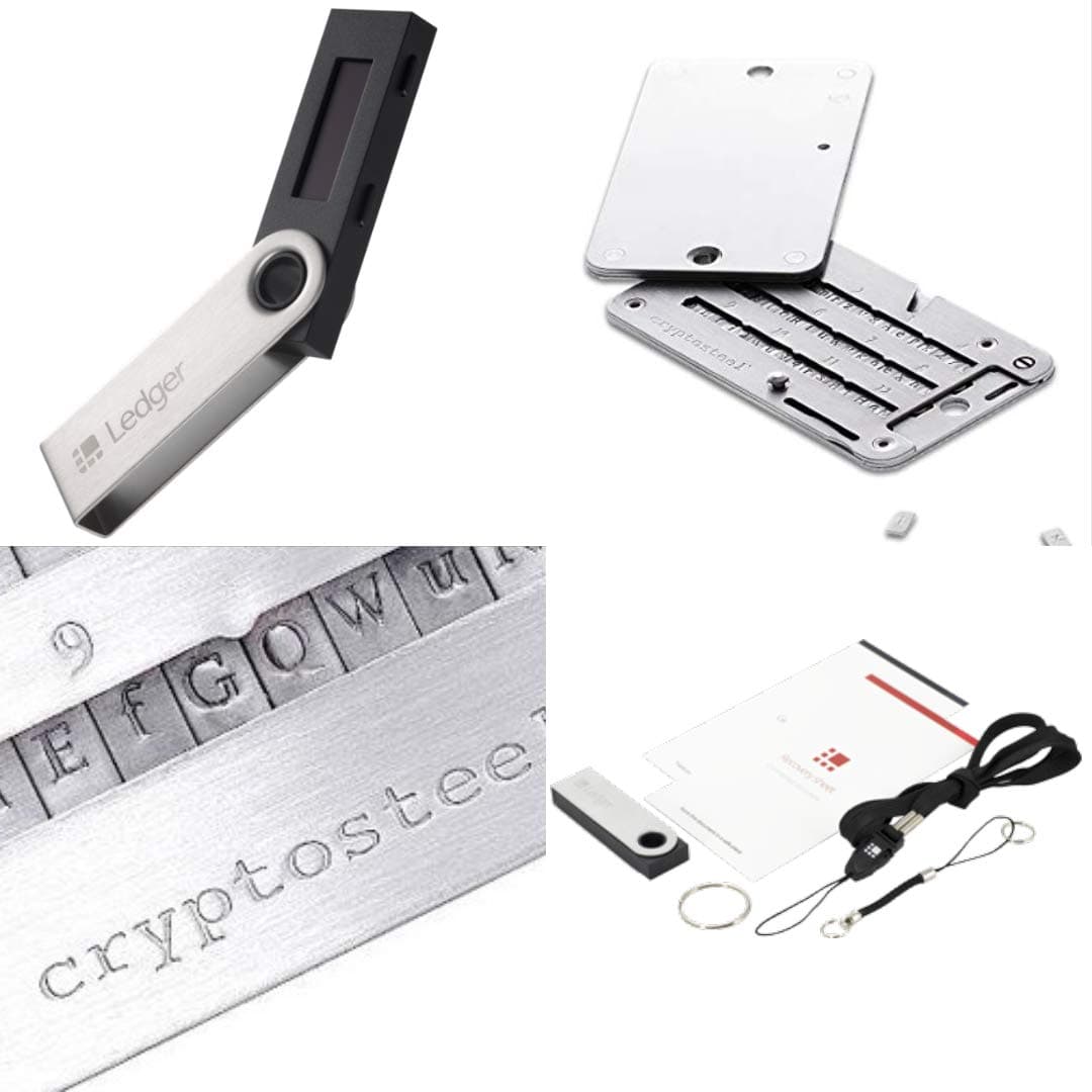 Ledger Nano S Hardware Wallet & Cryptosteel Mnemonic Bundle