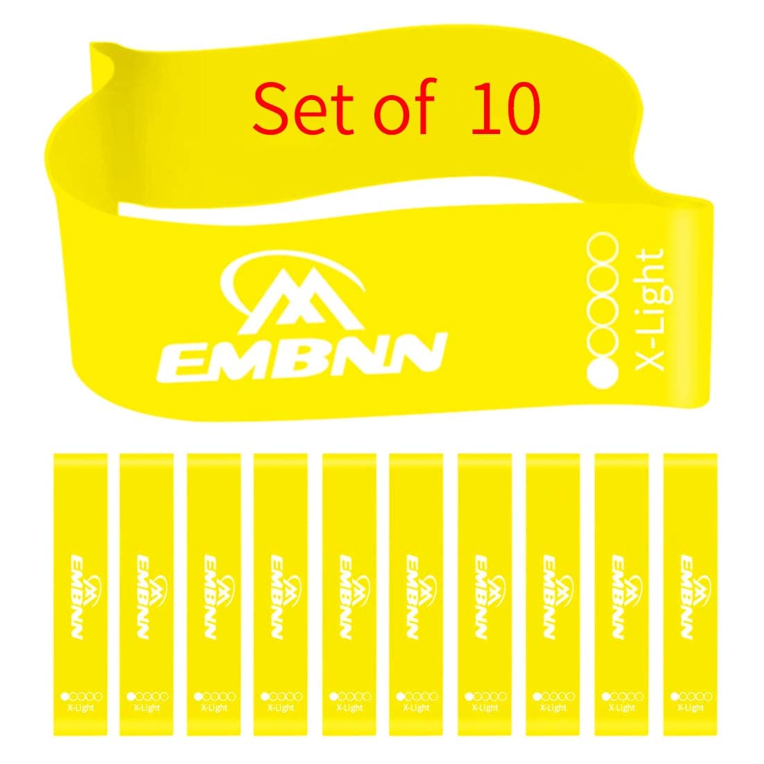 EMBNN Resistance Loop Exercise Bands, Premium-Quality Workout Bands Include eBook, Manual, Set of 3 & 5
