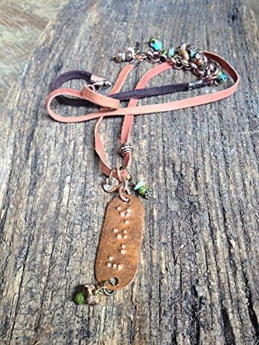 Braille Copper Personalized Boho Necklace