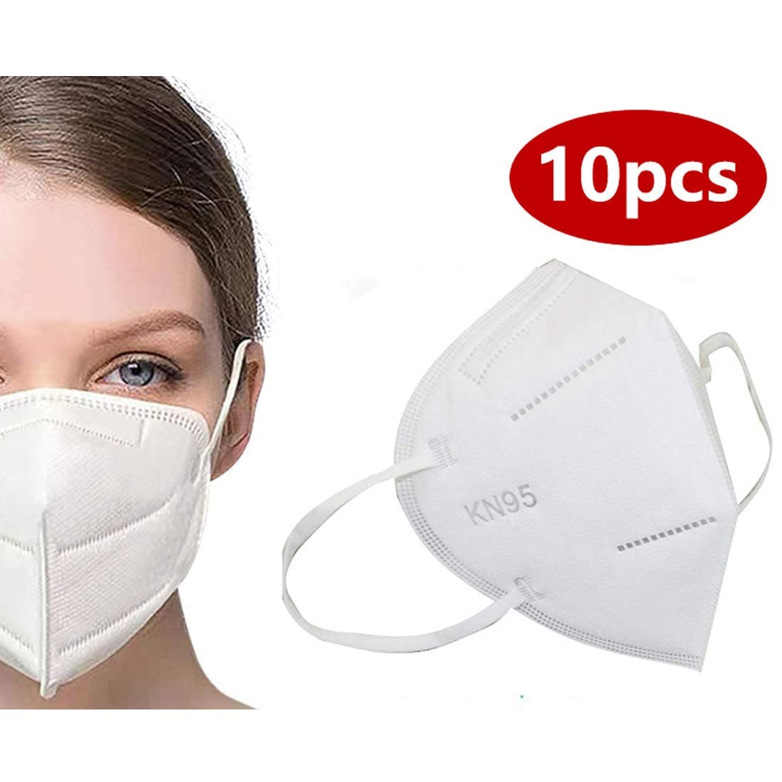disposãble face mâsk K_N_95 multi-layer breathable & soft & comfortable filtering dust,smoke & pollen design for walking, running or other outdoor activities (10pcs)