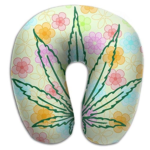 U Shape Travel Neck Pillow Soft U-Shape Memory Foam Travel Neck Pillow Neck Pillow For Travel Leaf Weed Cannabis U Neck Pillow Neck Pillow For SleepingAmerican