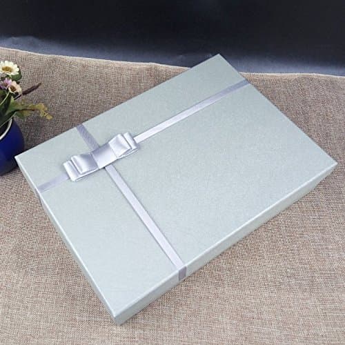 Commercial gift box rectangular album wedding gift box,silvery