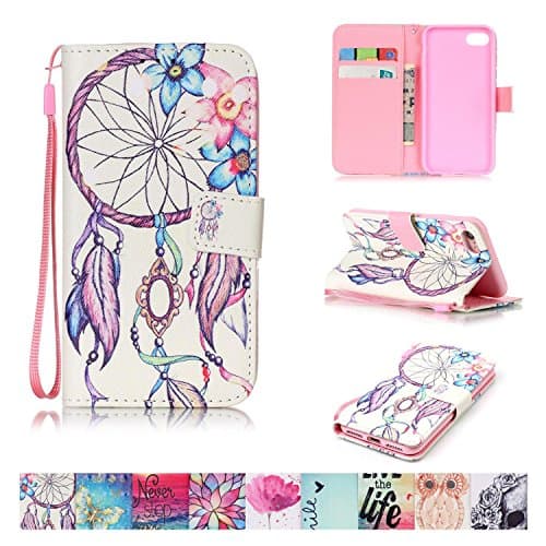 iPhone 7 Case, Firefish [Card Slots] [Kickstand] Flip Folio Wallet Case Synthetic Leather Shell Scratch Resistant Protective Cover for Apple iPhone 7