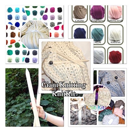 KNIT KIT, Super Chunky Merino, Needles, Patterns (Natural)